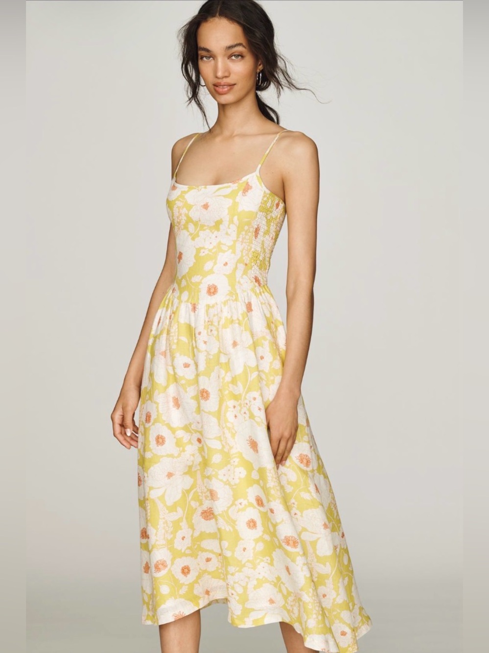 NWT Maeve 100% Drop Linen Waist Maxi Dress